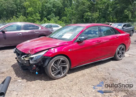 2023 Hyundai Elantra N Line из США, поврежденный, VIN KMHLR4AF1PU485874